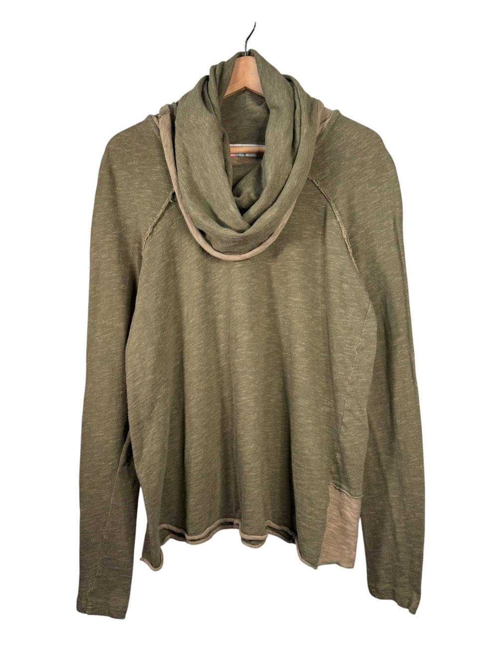 Free People Beach Cocoon Cowl Pullover Two Body Size M/L Cotton Long Sleeve